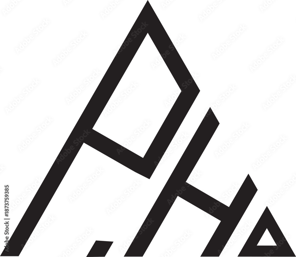 Fototapeta premium PH Triangle shape logo.eps