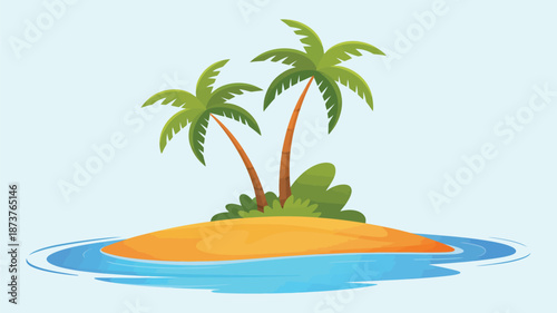 Tropical island with palm trees