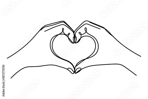 A pair of hands forming a heart shape with their fingers