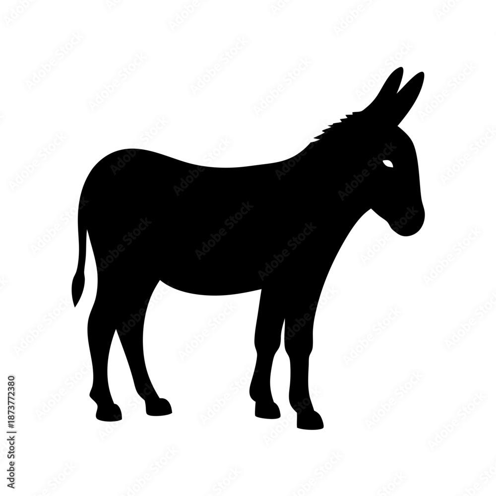 Obraz premium Silhouette of a donkey