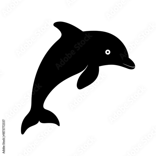 Leaping dolphin silhouette