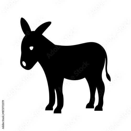 Standing donkey silhouette
