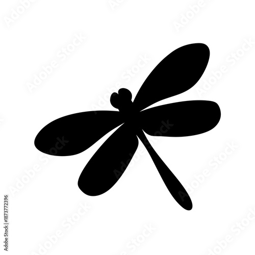 Simple dragonfly silhouette