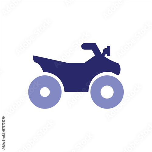 quad bike icons. simple colored vector