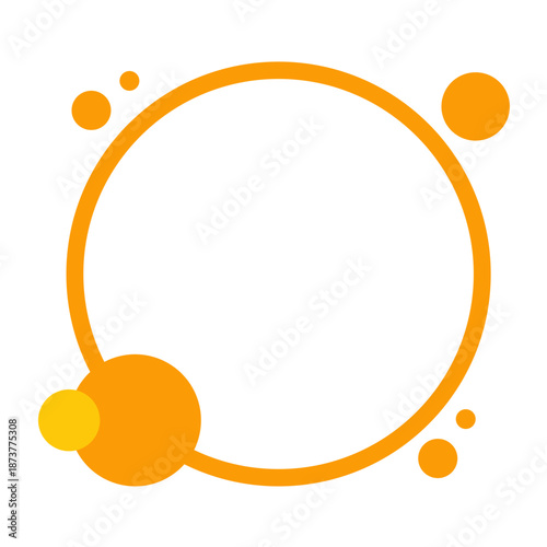 Yellow Circle Twibbon Vector