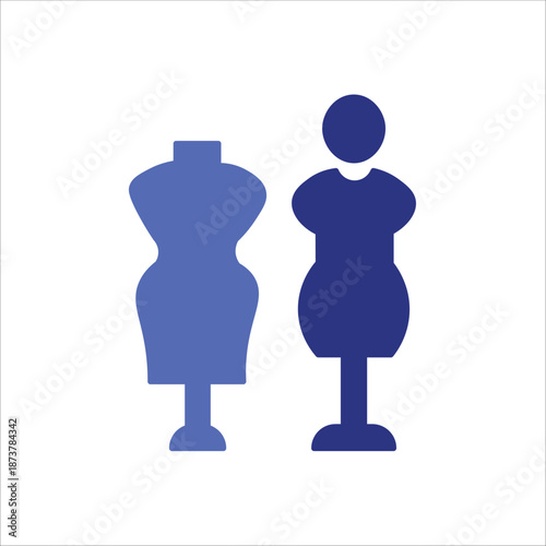 mannequin icons. simple colored vector illustration