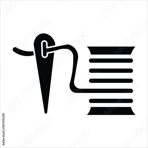 sewing trhead spool icons. simple solid vector illustration