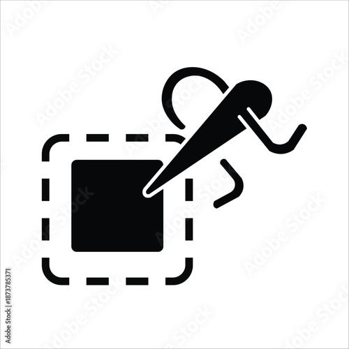 sewing icons. simple solid vector illustration