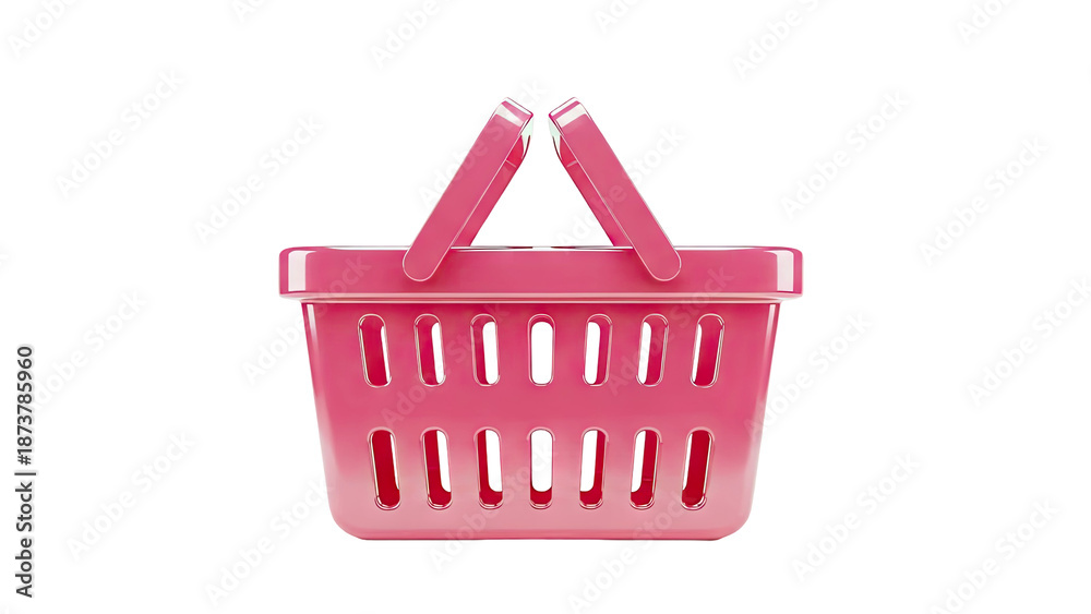 Fototapeta premium Pink Shopping Basket