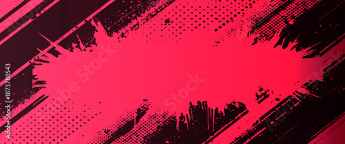 Vector urban grunge banner texture brush stroke banner background