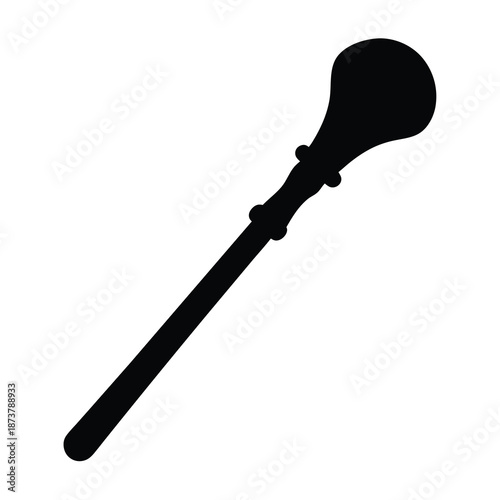 Detailed silhouette of a historical mace, an ornamental staff of authority