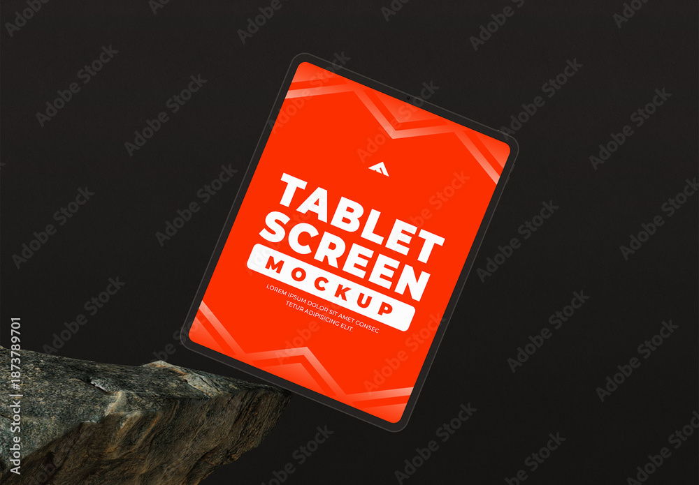 Tablet Device UI Mockup for App and Web Interface Presentation Stock ...