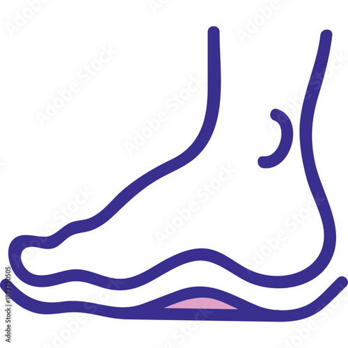 Flat Foot Icon