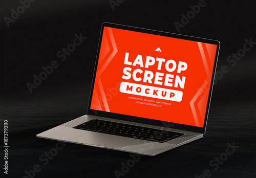 Realistic Laptop Display Mockup for Web Design and Digital Product Showcases