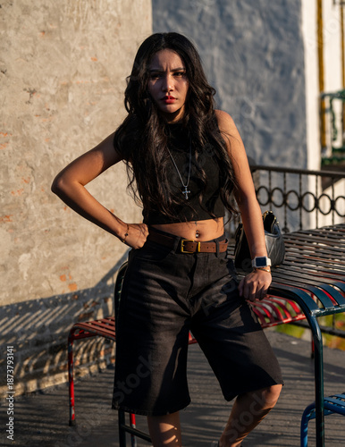 Thai Girl at Restaurant and Lake in Thailand
