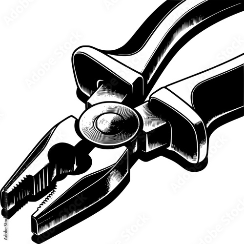 Vector illustration of a chrome metal faucet tap isolated on a white background