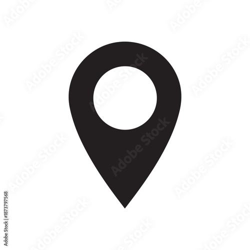 Minimalist location marker icon Vector, illustration