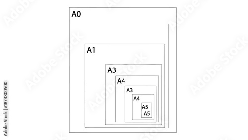 Detailed architectural illustration of nested rectangular structures from a frontal viewpoint
