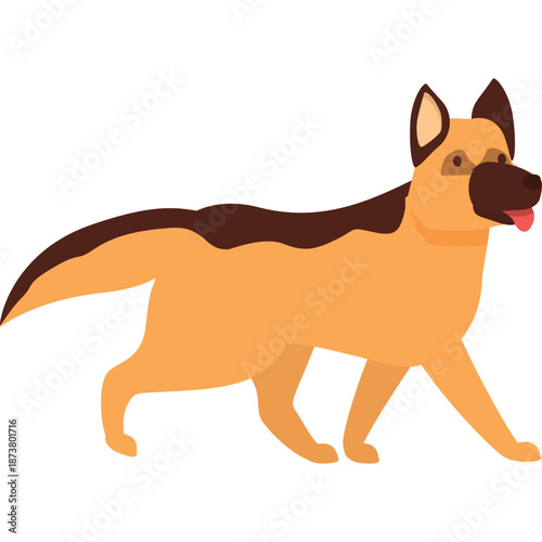 German Shepherd Dog Illustration