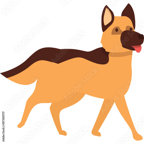 German Shepherd Dog Illustration