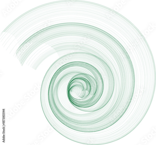 abstract green spiral vector design