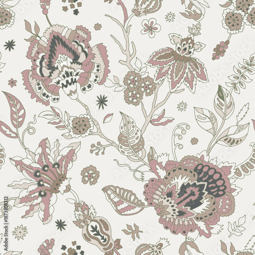 Romantic Vintage Boho Floral Pattern
