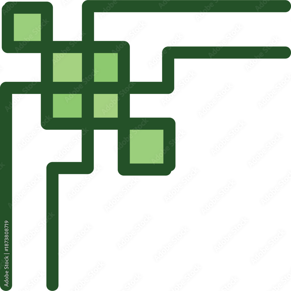 Obraz premium Green Geometric Pattern Design Element