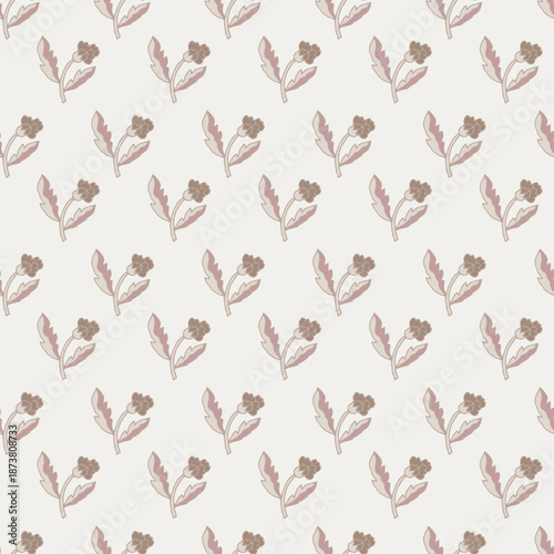 Soft Vintage Mini Floral Repeat Pattern