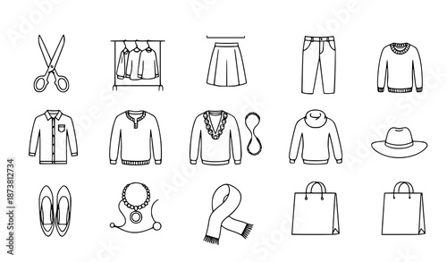 Download and upload icon vector set in line style for cloud storage, files, and data transfer web design