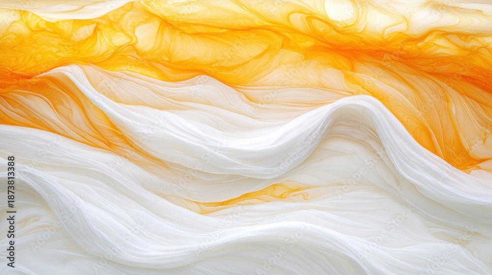 Fototapeta premium A Flowing Dance of Orange and White