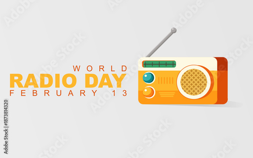 Vector graphic of World Radio Day ideal for World Radio Day celebration.