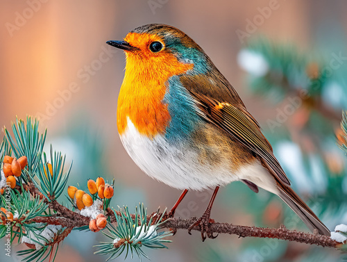 robin in the snow