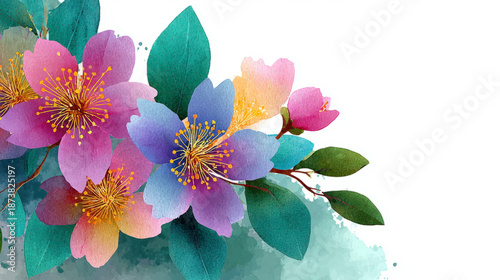 watercolor floral background