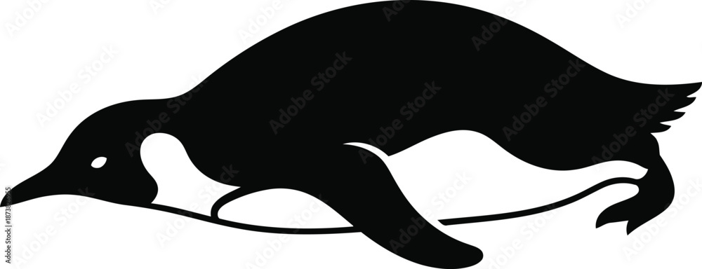 Fototapeta premium Stylish Vintage Penguin Logo Design for Creative Projects