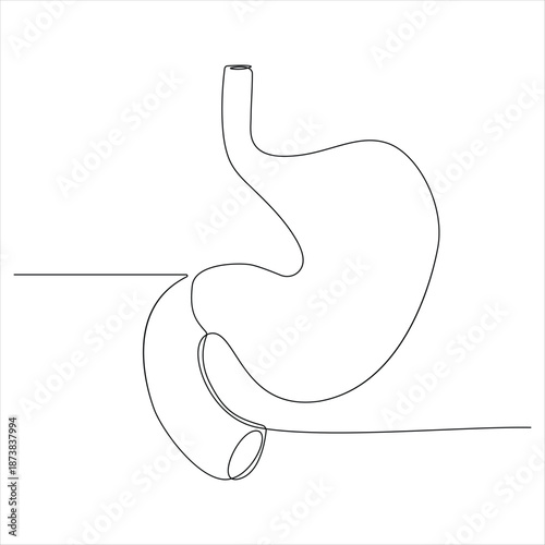 Continuous line art lightning bolt clean energy power vector