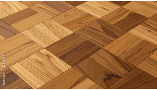 High Angle View of Parquet Wood Floor Background with Herringbone Timber Texture Pattern for Modern Interior Home Design Architecture Construction and Luxury Hardwood Flooring