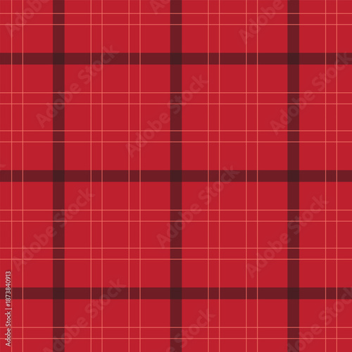 Classic red plaid pattern seamless textile texture for fabric design and background traditional tartan weave EPS Vector