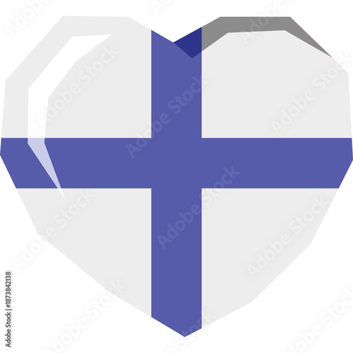 Heart Shaped Finnish Flag