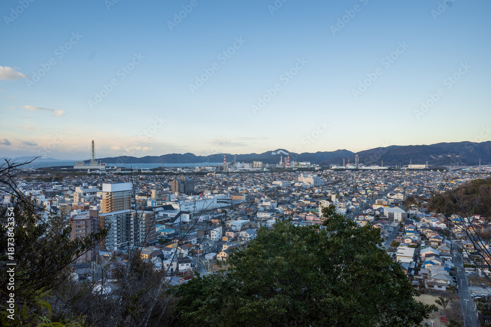 Fototapeta premium 日本の兵庫県赤穂市の雄鷹台山の美しい景色