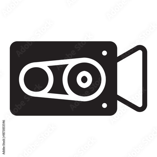 camcorder glyph icon