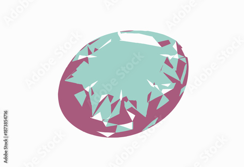 Vibrant Faceted Gemstone with Multicolored Hues and Brilliant Reflection Captures the Essence of Modern Jewelry Design with Intricate Patterns and Iridescent Shine