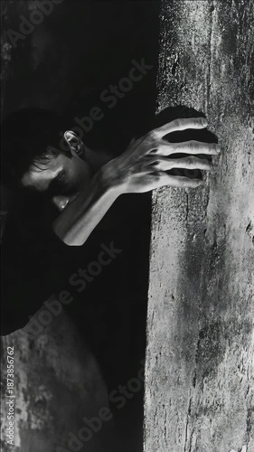 A person displaying emotional distress and anguish.