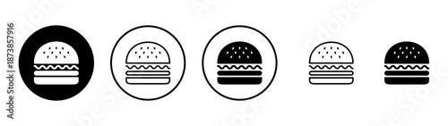 Burger icon vector. burger sign and symbol. hamburger