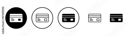 Credit card icon vector. Credit card payment sign and symbol