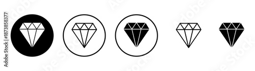 Diamond icon vector. diamond gems sign and symbol