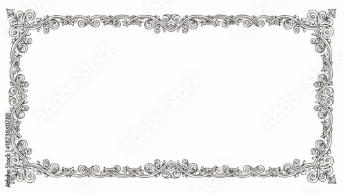 Ornate Vintage Decorative Border Element.