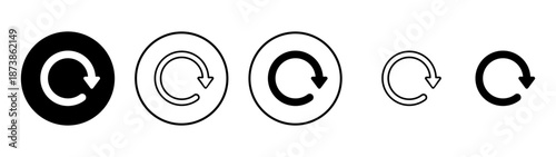 Refresh icon vector. Reload sign and symbol. Update icon.