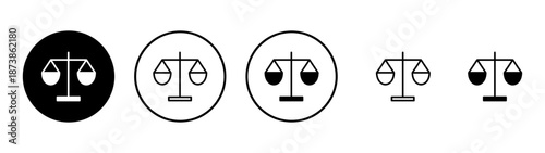 Scales icon vector. Law scale icon. Justice sign and symbol