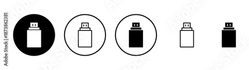 Usb icon vector. Flash disk sign and symbol. flash drive sign.