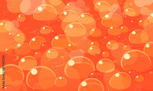 煮えたぎる赤い液体のイラスト